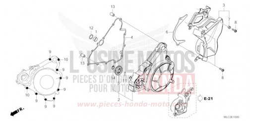 COUVERCLE DE GENERATRICE/PANNEAU ARRIERE GAUCHE XL750P de 2024